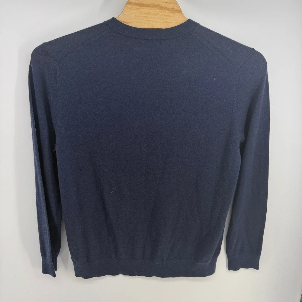 Banana Republic Mens XL Merino Wool‎ Crew Neck Sweater Navy Blue NWT Fine Knit